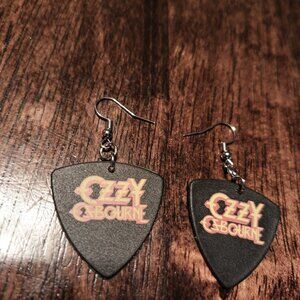 OZZY OSBOURNE GUITAR PICK EARRINGS